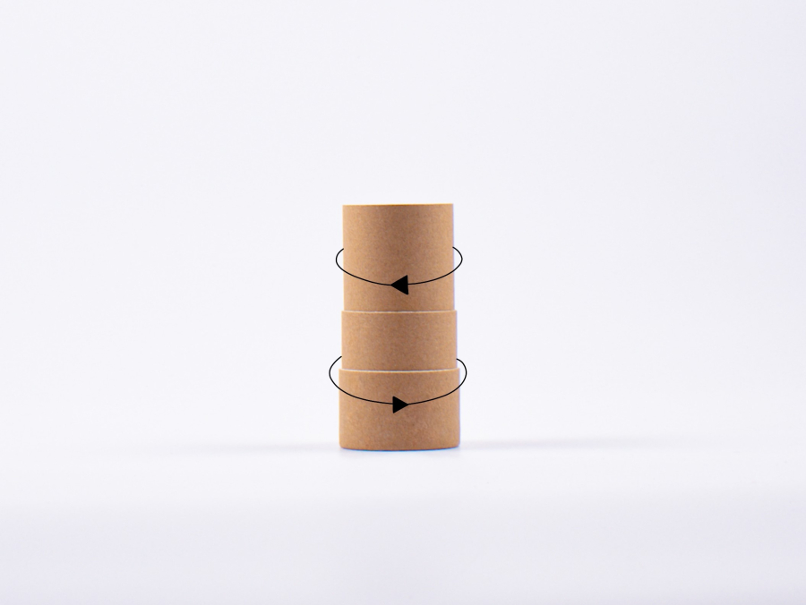 Deo-Stick "Eco" 50ml, aus Pappe, natur - NEU-mit Twist-up Funktion!